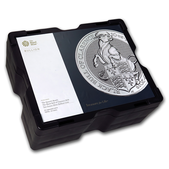 15-Coin 10 oz Silver Bull Monster Box (Empty, Black) 15-Coin 10 oz Silver Bull Monster Box (Empty, Black)